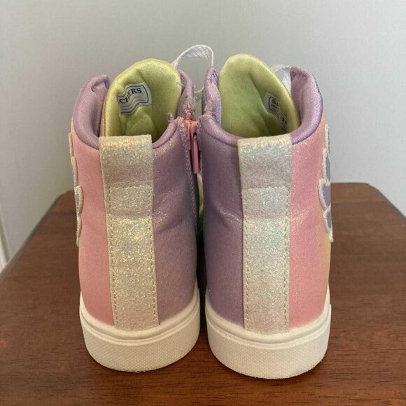 EUC Girls Sketchers Light Up High Tops with zipper size 2 - Picture 2 of 4